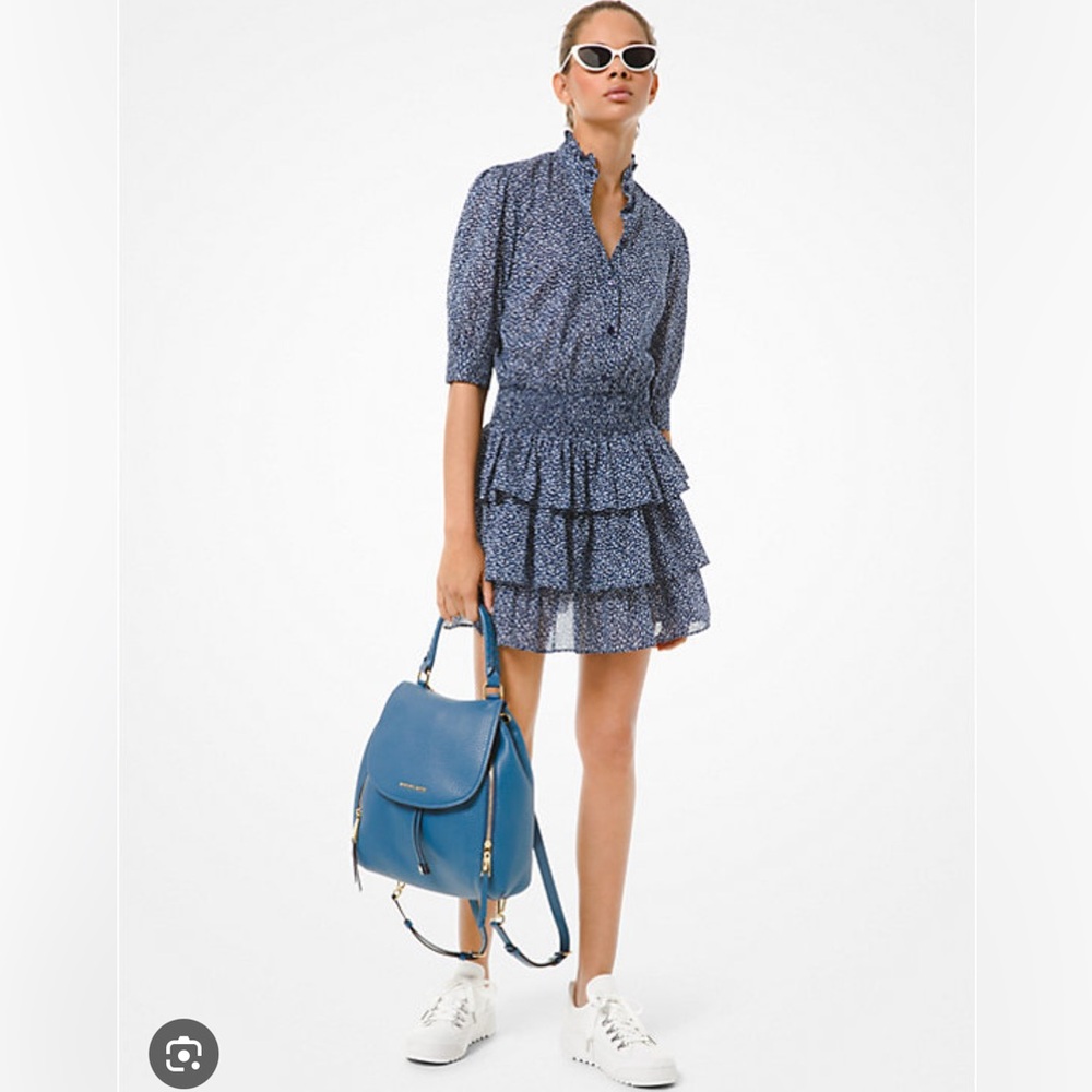 Michael Kors Floral Cotton Lawn tiered dress